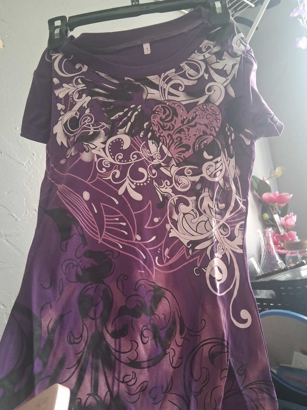Purple Graphic Short-Sleeve Women's Tee